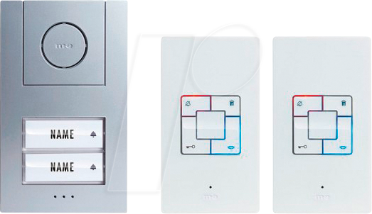 ME AD ALU 4020 S - Audio-Türsprechanlage Set, 2-Familienhaus, silber