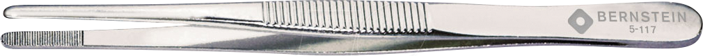 Thumbnail - BERN 5 117 - Pinzette, gerade, gezahnt, anatomisch, 145 mm