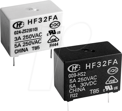 HF32FA-024-HSL1 - Zwischenleistung-Relais subminiatur, 24 V DC, 5 A, 1 Schließer