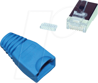 SHVP 72057B10 - Cat.5e/6 Stecker + Einführhilfe blau, 10 Stk.