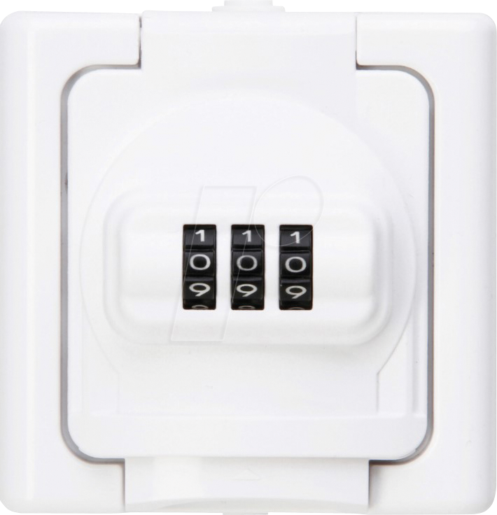 EL BE 109802008 - BLUE ELECTRIC - Schutzkontakt-Steckdose mit Zahlenschloss, arkti