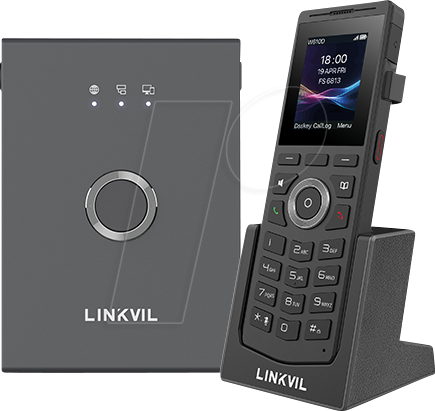 FANVIL W710P - DECT-Telefon, Multi-Cell System, 1 Mobielteil, schwarz