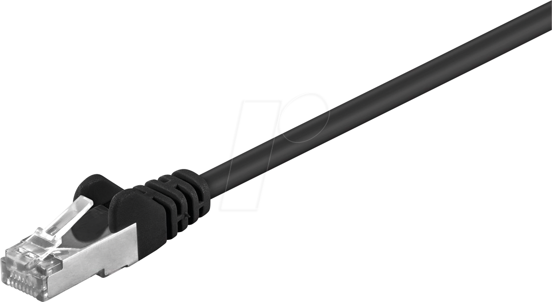 GOOBAY 68656 - 10 m Cat.5e F/UTP-Netzwerkkabel, schwarz, RJ45