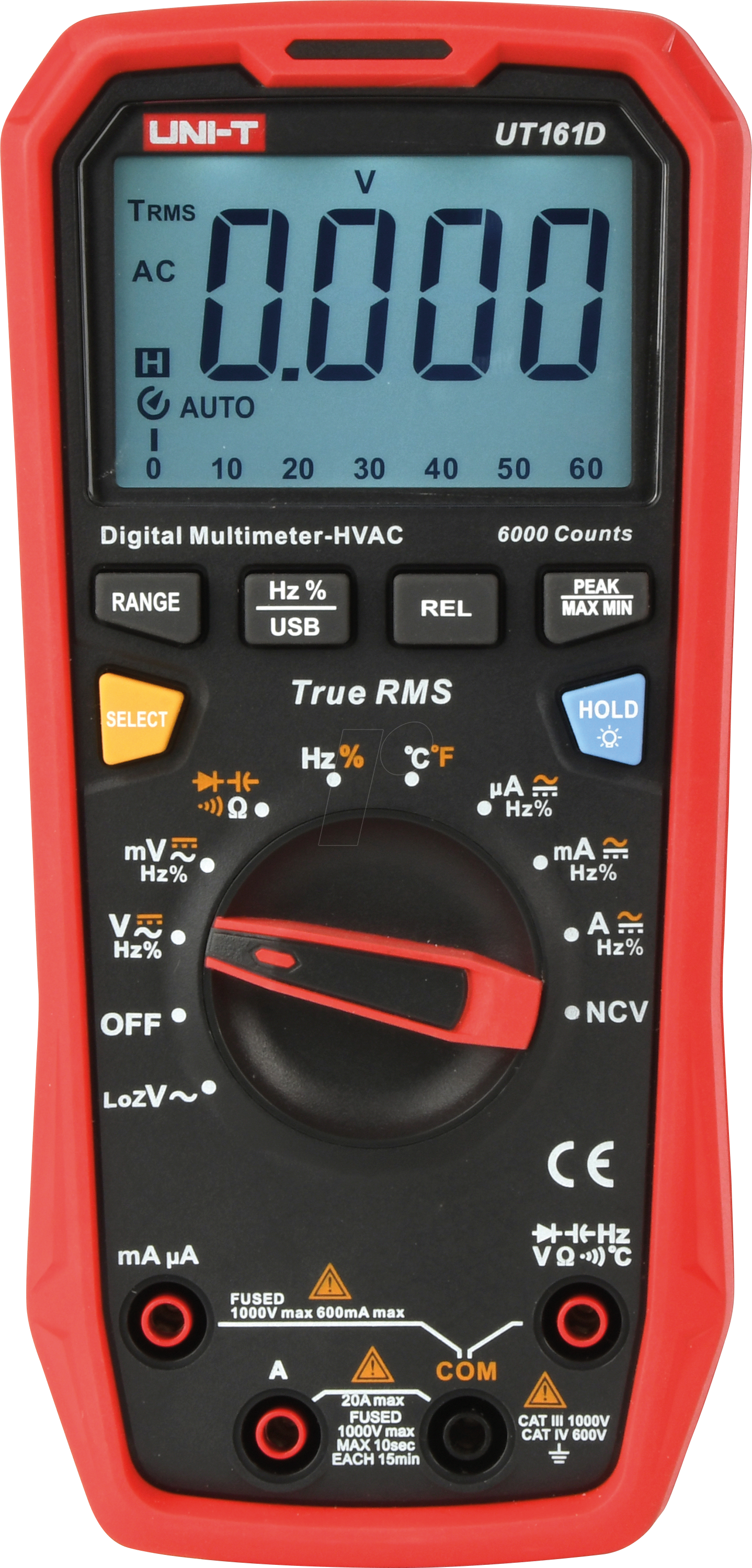 UT 161D - Multimeter, digital, 6000 Counts, USB, Temperatur