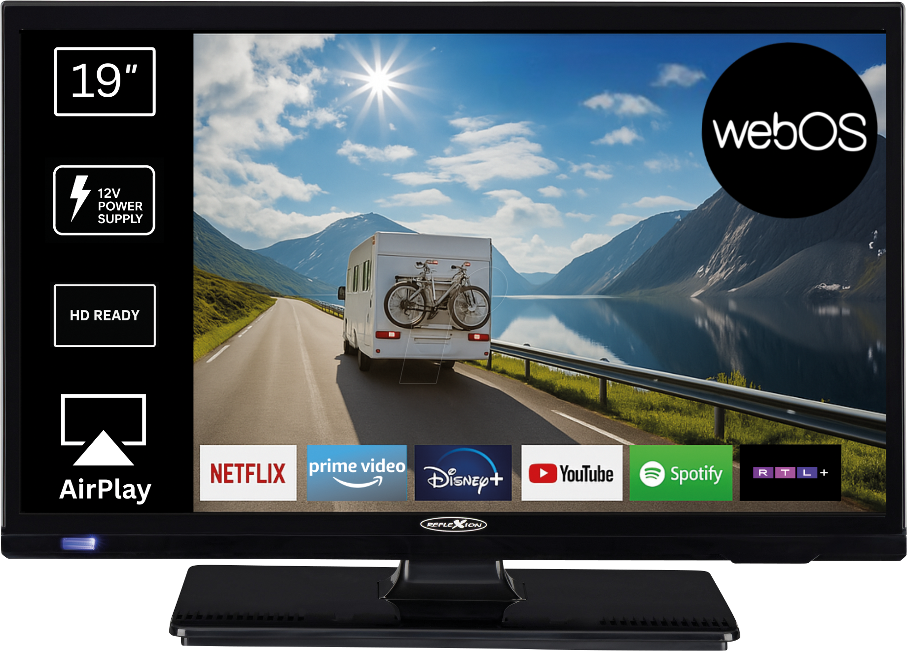 RXN LED19IBT - Smart LED-TV, 19'', mit Bluetooth, WLAN