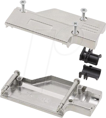 MHDCMR25-RA-K - D-Sub Kappe, 25-polig, gewinkelt, silber