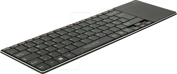 DELOCK 12454 - Funk-Tastatur, USB, mit Touchpad, 6 mm flach