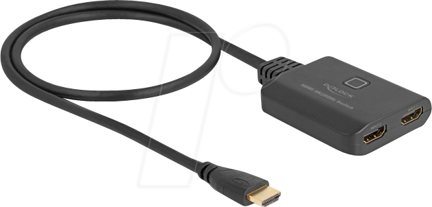 DELOCK 18645 - HDMI-Switch, 2x1-Port, 8K/60 Hz, 50 cm