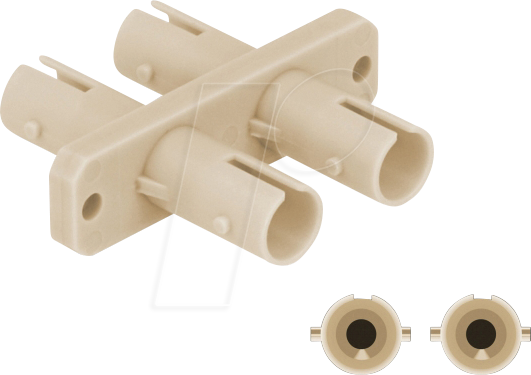 DELOCK 87935 - LWL Kupplung ST / ST Duplex, beige