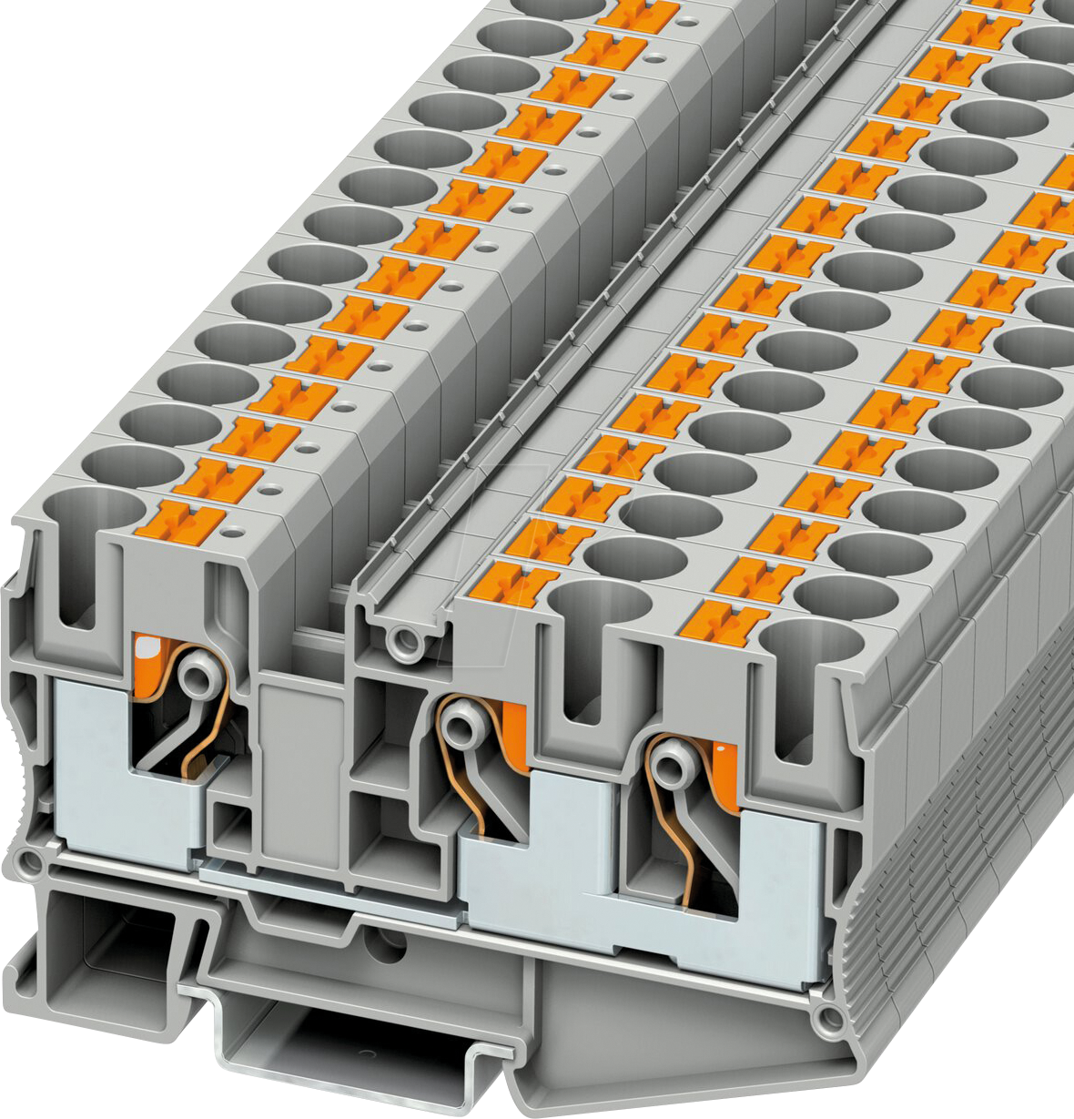 PT 10 TWIN - Durchgangsklemme, PT 10-Twin grau