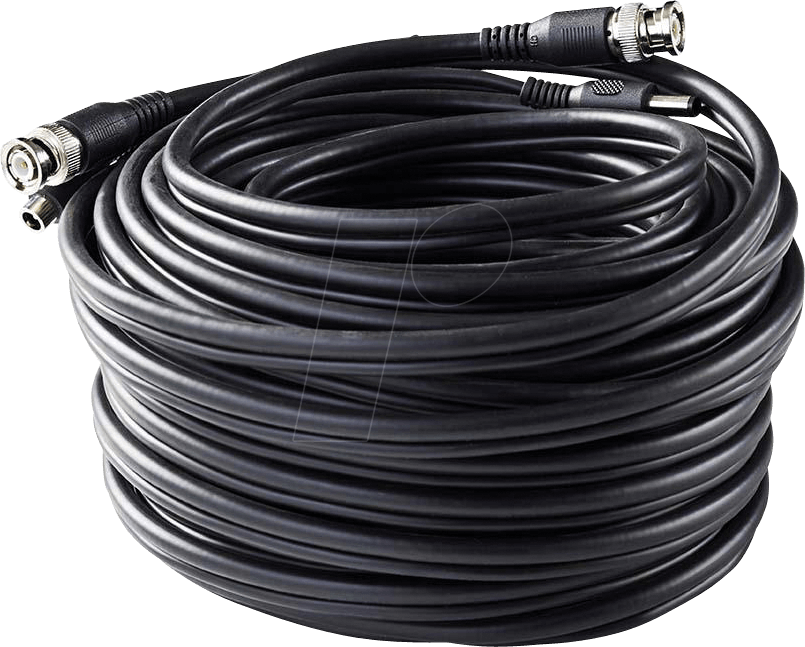 N CCTVCA10BK200 - Videokabel BNC/DC, RG59, 20 m