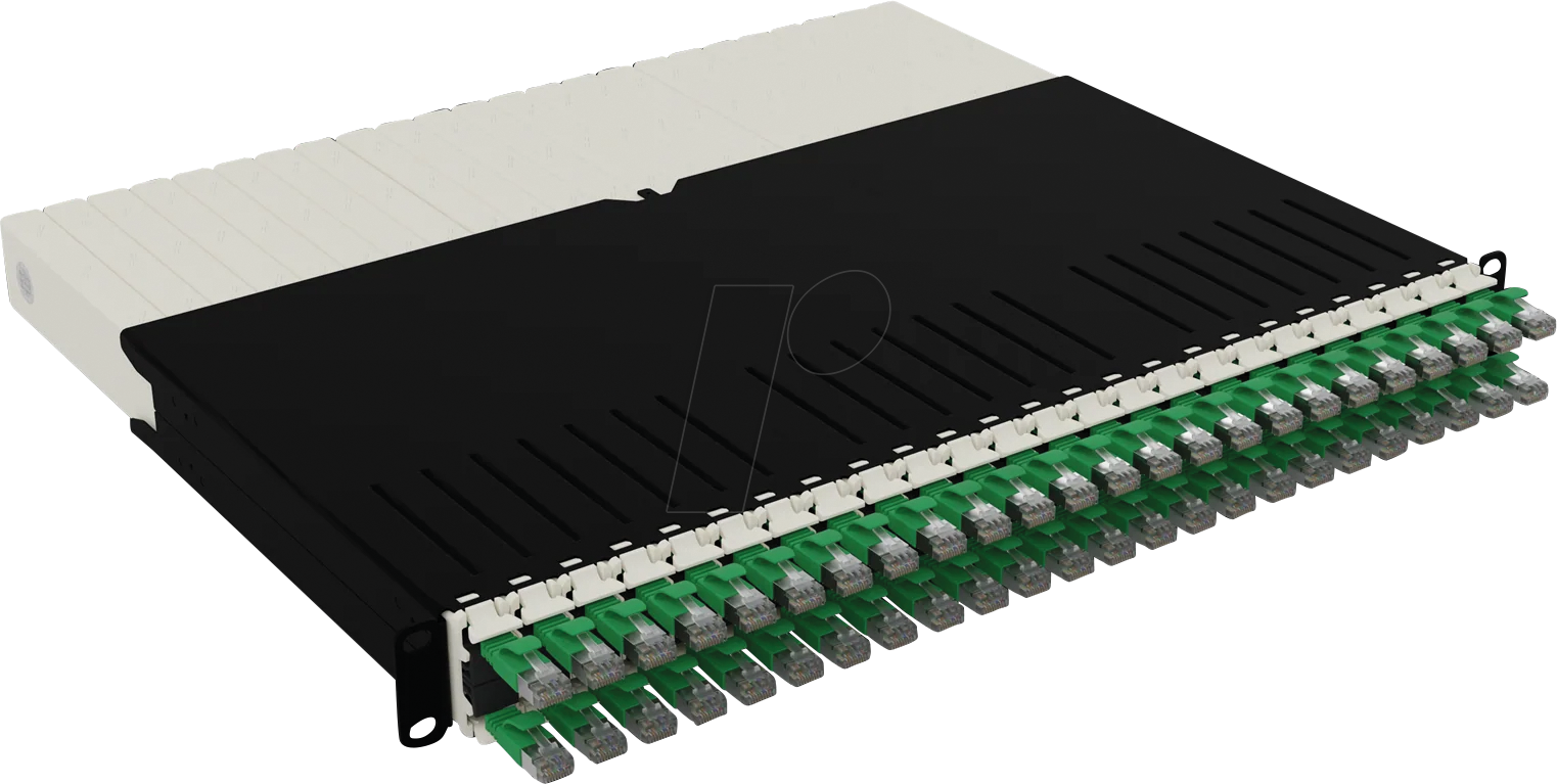 PB PONEX8STPGR - Kabelmanagementsystem, 24-Port, Cat.6a STP, 0,8 m, grün