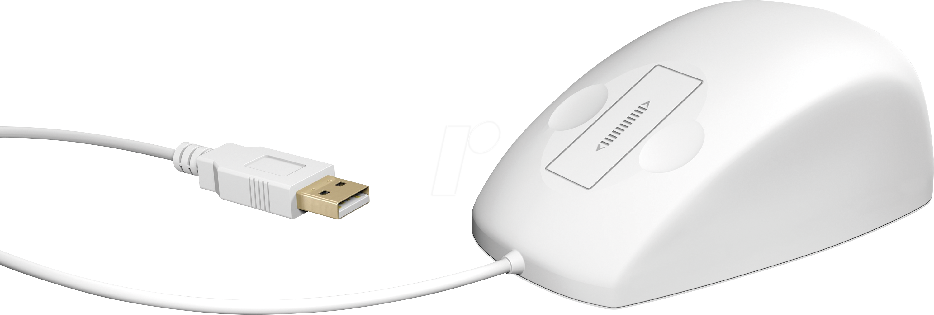 KEYSONIC 60193 - Maus (Mouse), Kabel, USB, IP68, Touchsensor, weiß