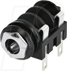 NEUTRIK NMJ2HC-S - 6.35 mm Mono Klinkenbuchse, nicht schaltbar, mit Chromhülse