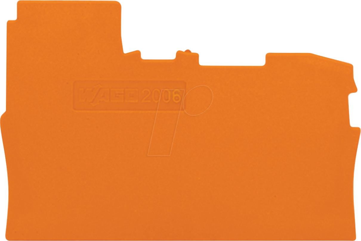 WAGO 2006-7192 - Abschluss- und Zwischenplatte, 1 mm dick, orange