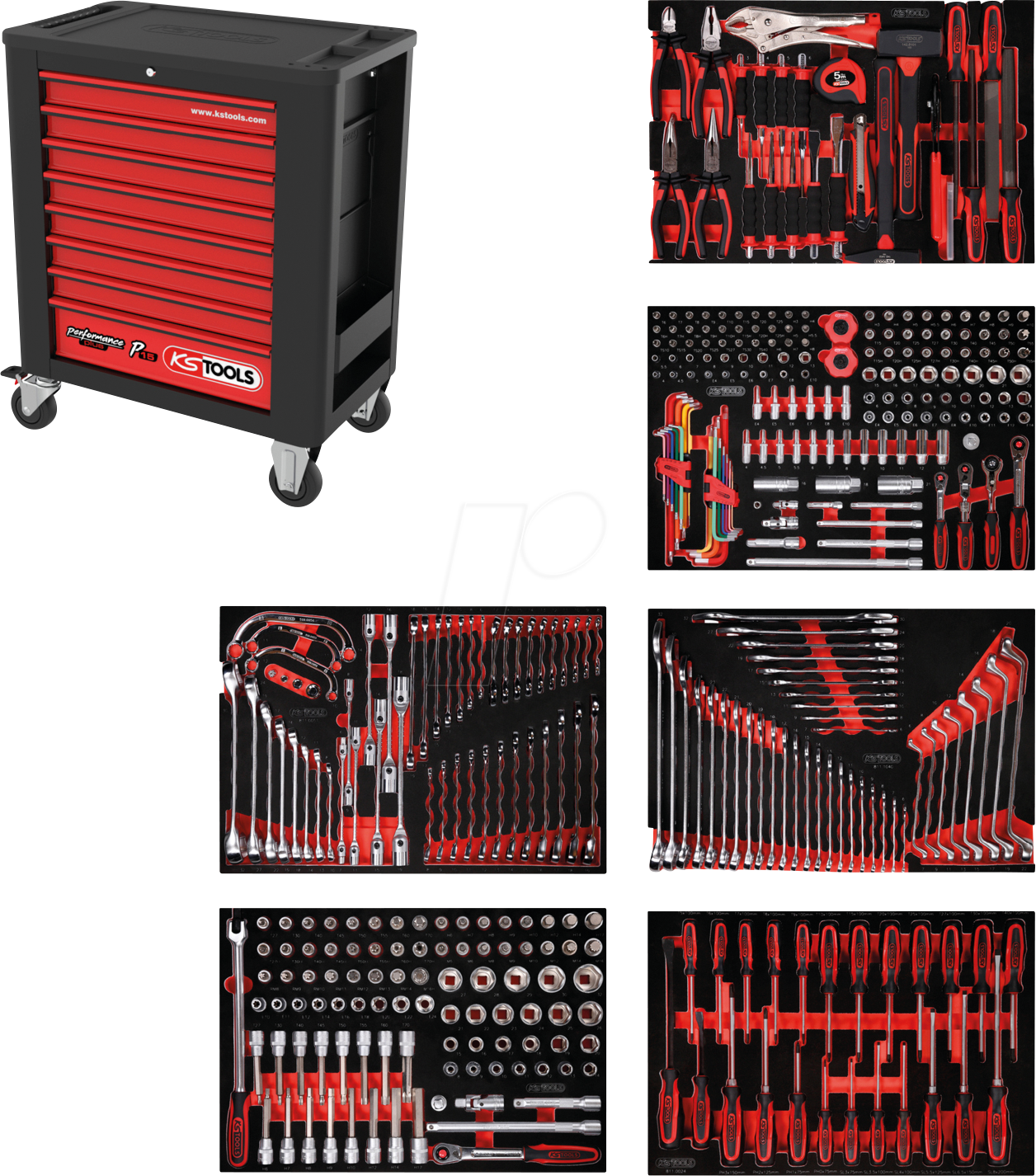KS 815.6399 - Werkstattwagen Performanceplus P15 mit 8 Schubladen und 399 Werk