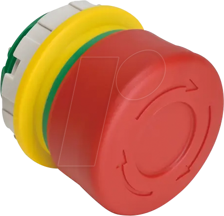 ID BV3SG02R - Not-Aus Taster, 22 mm, E-Stop, 2 Schließer, Lötanschluss kurz