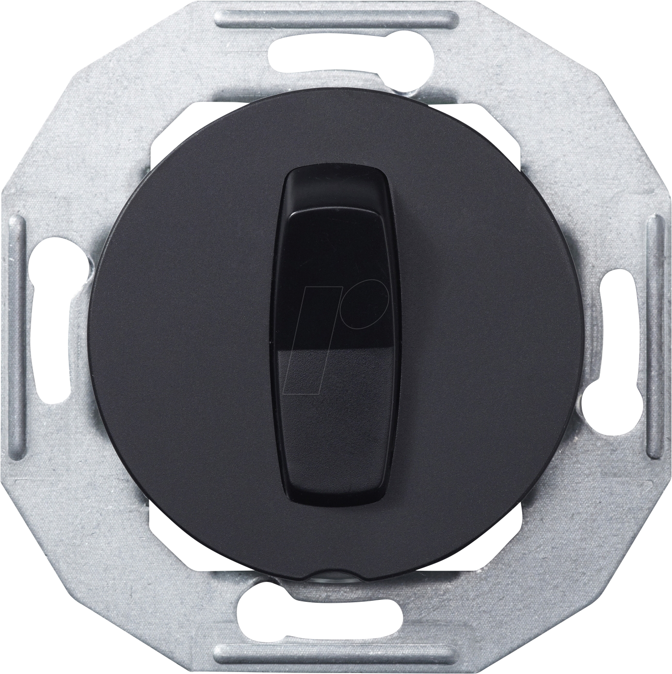 ELSO WDE011202 - Taster mit Zentralplatte, schwarz, rund, UP, Renova, Retro-Desig