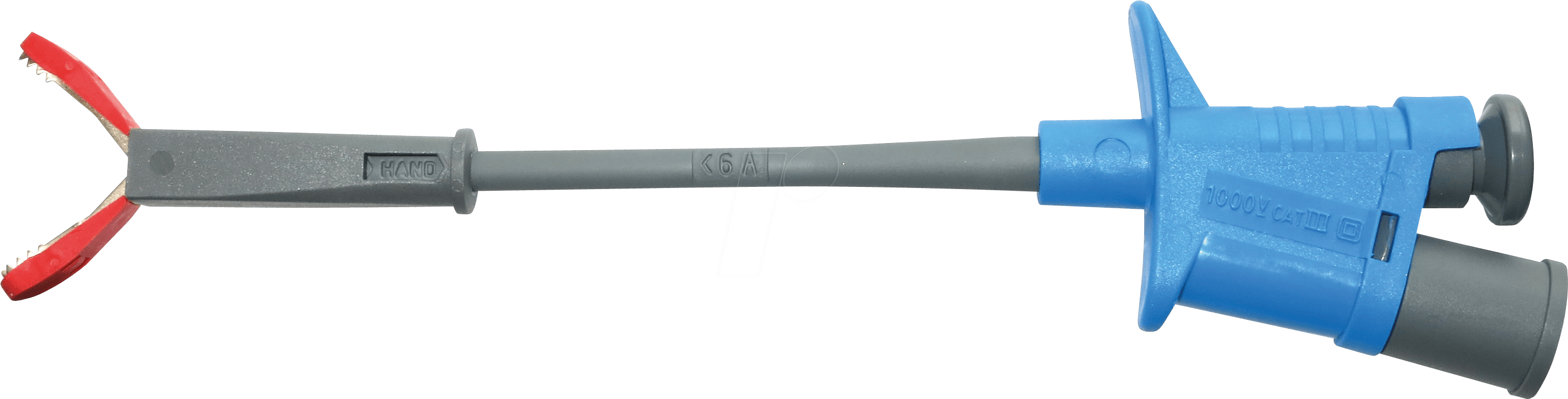 KH 6007-PROB BL - Krokodilklemmen, 15 mm, 6 A, blau, flexibel