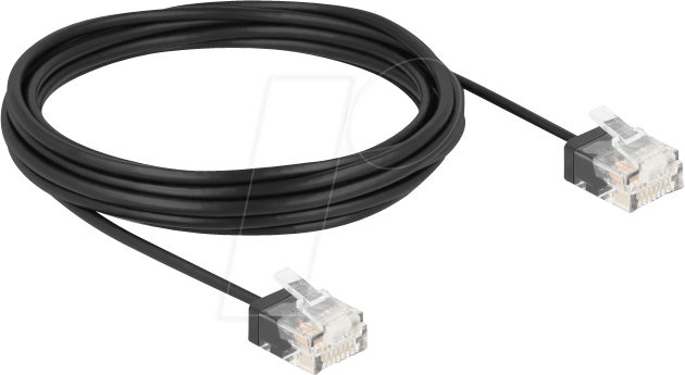 DELOCK 80374 - Patchkabel Cat.6 UTP Ultra Slim 5 m schwarz