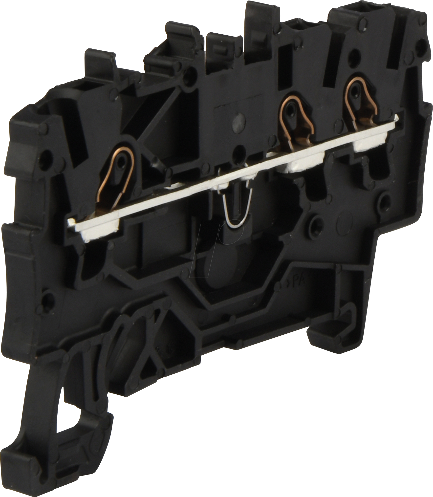 WAGO 2000-1305 - Durchgangsklemme, 3-Leiter, Ø 0,14 - 1,0 mm, schwarz