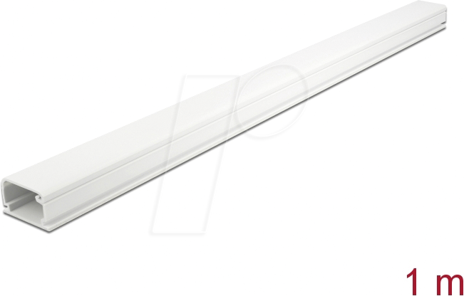 DELOCK 20722 - Kabelkanal mit Deckel selbstklebend 35 x 20 mm - Länge 1 m weiß