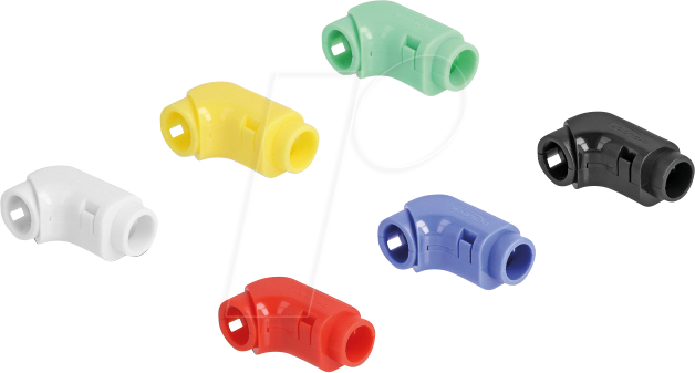 DELOCK 88129 - Kabelschutz, 90° Adapter, 12 Stück, gemischt