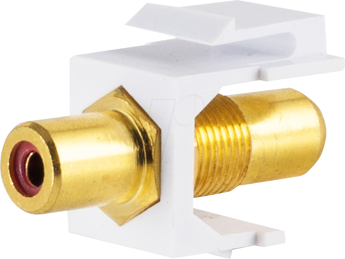 Thumbnail - SHVP BS08-10061 - Keystone Cinch Buchse > Buchse, vergoldet, rot