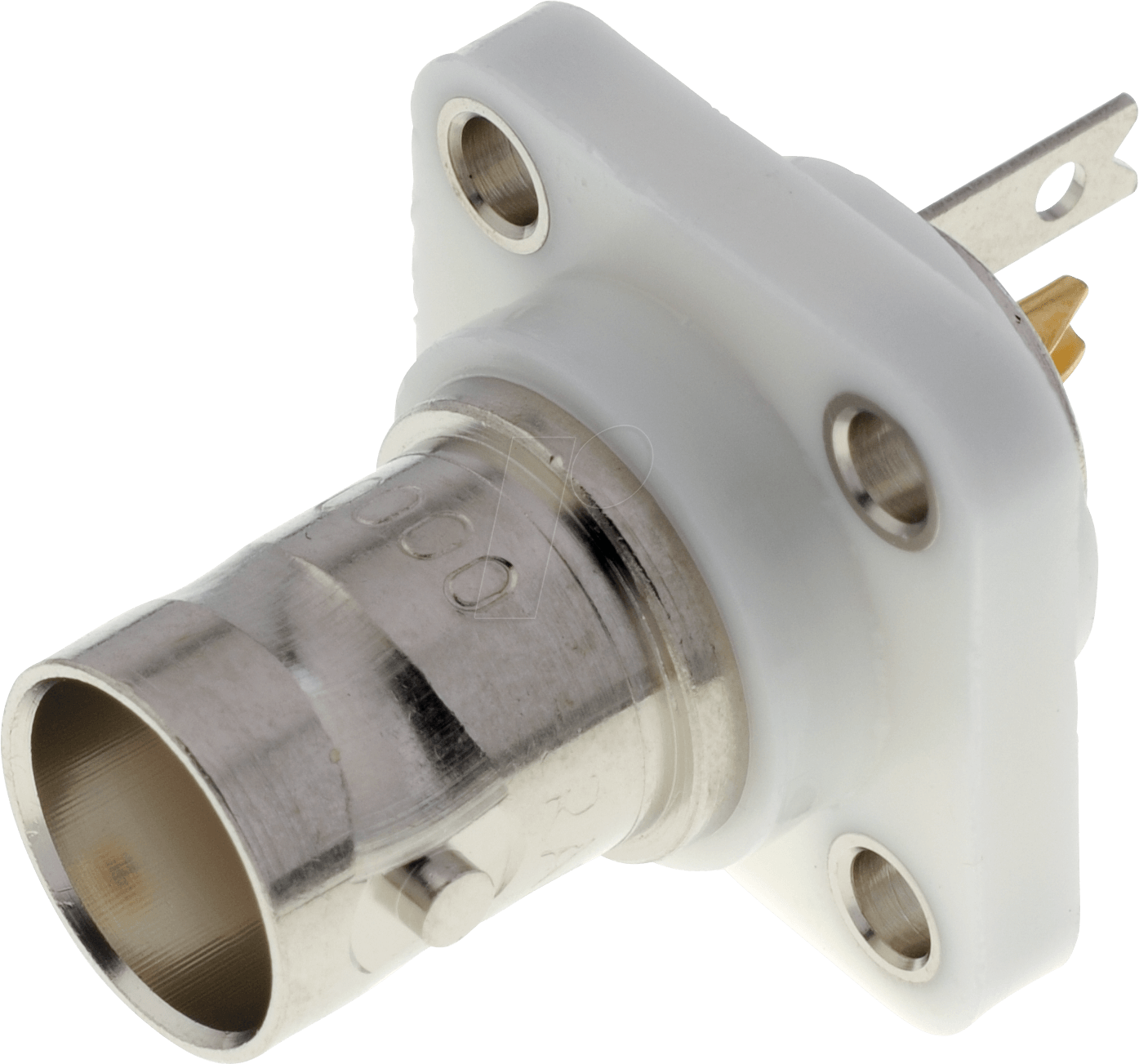 R 141 410 - BNC-Buchse, vierloch Flansch, isoliert, löt