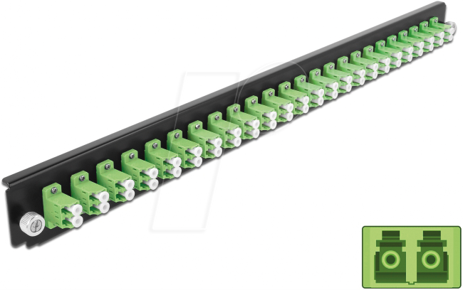 Thumbnail - DELOCK 43362 - 19'' Spleißbox Frontblende, 24 Port, LC Duplex, lindgrün
