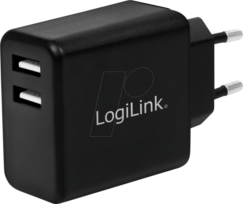 Thumbnail - LOGILINK PA0210 - USB-Ladegerät 5 V, 2,4 A, schwarz