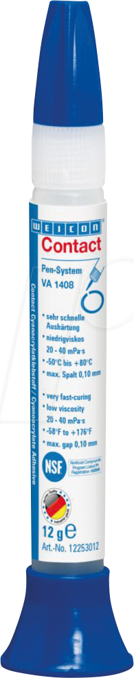 WEICON 12253012 - Cyanacrylat Kleber, Contact VA 1408, 12 g, klar