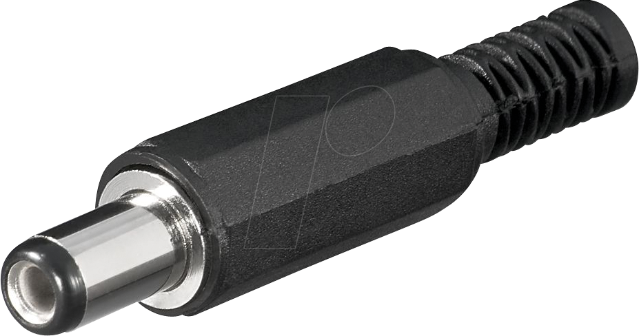 GOOBAY 11114 - Hohlstecker mit Knickschutz Ø außen: 5,5 mm, Ø innen 2,1 mm