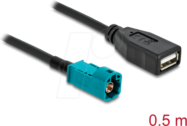 Thumbnail - DELOCK 90702 - HF-Kabel, HSD Z Stecker zu USB 2.0 Typ-A Buchse