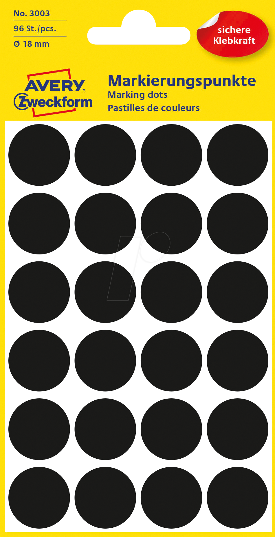 AVZ 3003 - Markierungspunkte 18mm schwarz