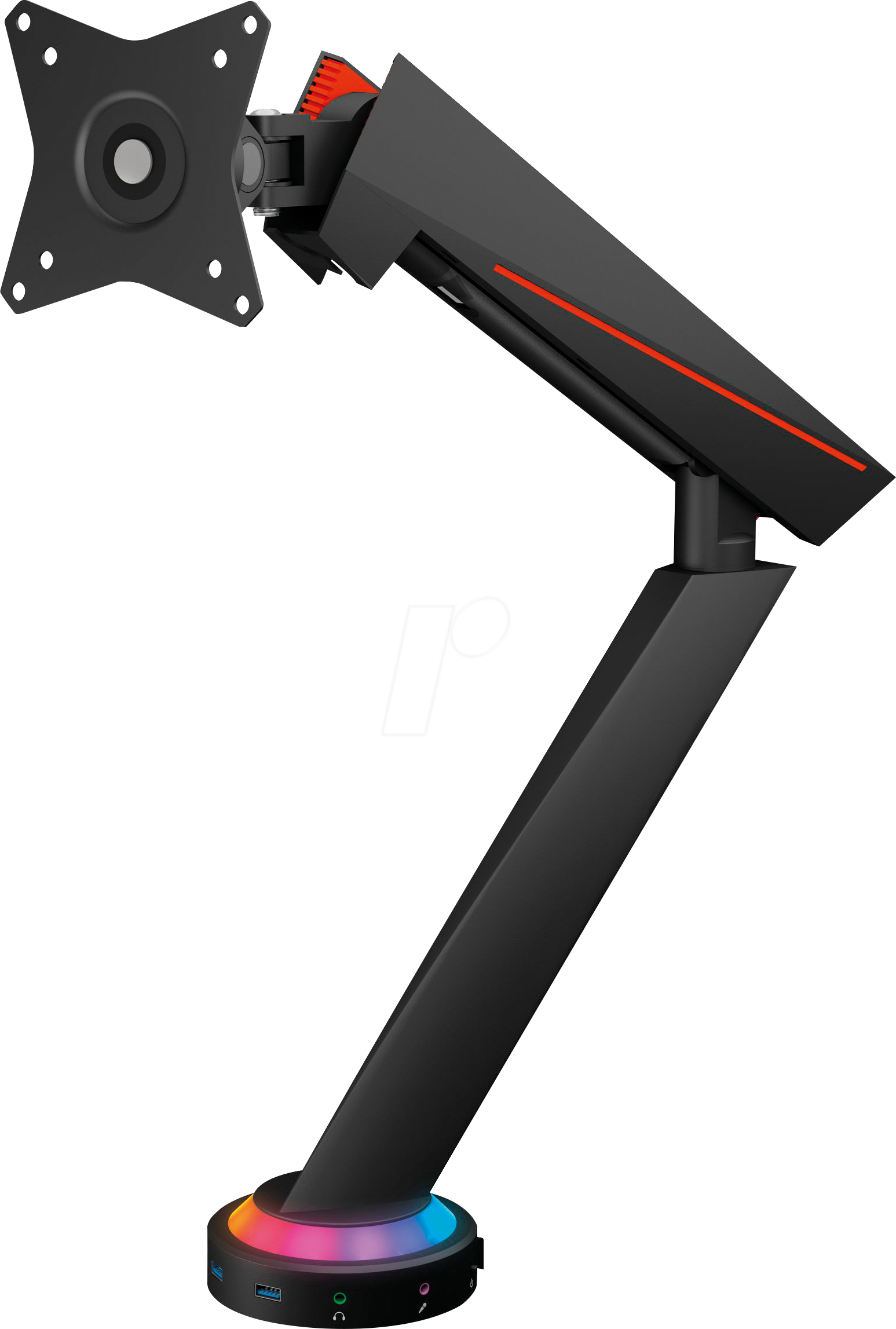 ICY IB-MSG303BLT - Monitor Halter, 1 Display, 13'' - 32'', RGB USB-Media-Hub, Tischmo