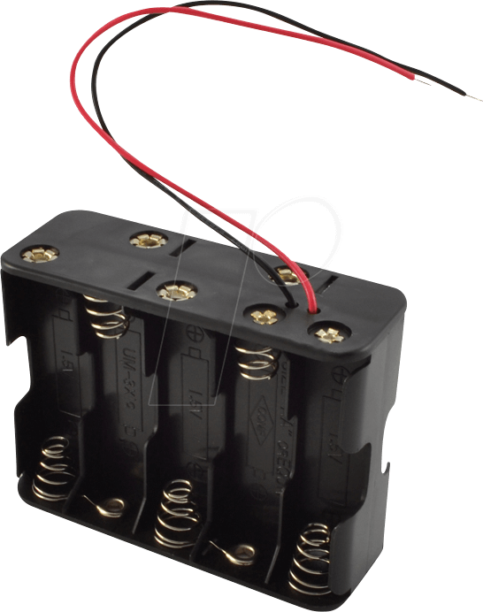 HALTER 10XUM3-KA - Batteriehalter für 10 Mignonzellen (AA) mit Kabel