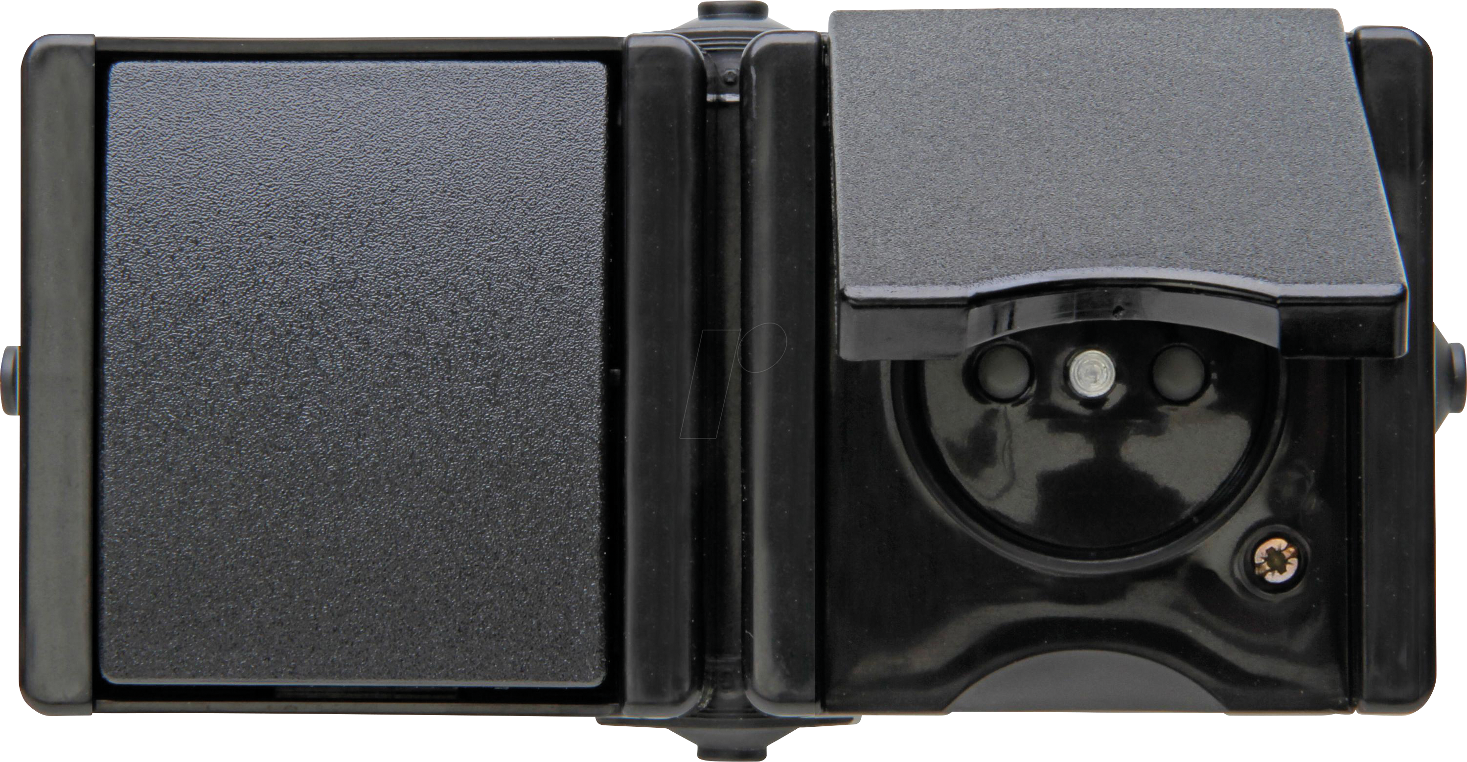 PROAQA 139605006 - proAQA - Wechselschalter-Steckdosenkombination, schwarz