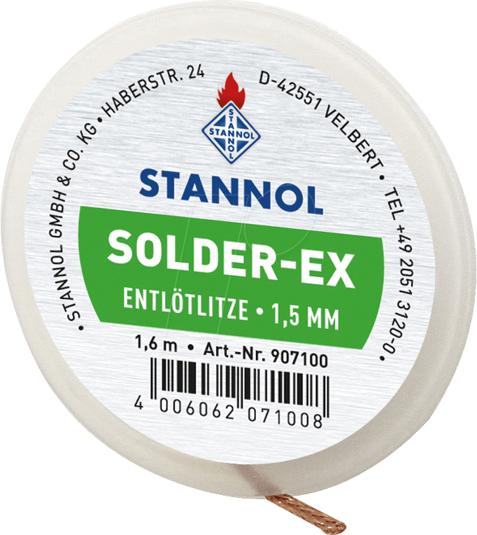 ELL STA 1,5 - Entlötlitze Solder-Ex, Kupfer, 1,6 m x 1,5 mm