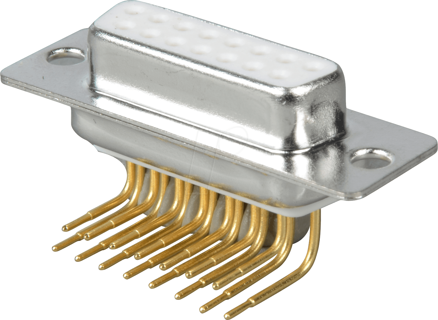 D-SUB BU 15GW - D-SUB-Buchse, 15-polig, gewinkelt, RM 9,4