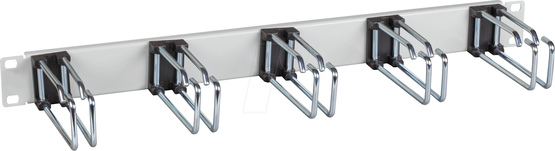 EFB 699981.1 - 19'' 1HE Kabelführungspanel, 5 Bügel, RAL7035