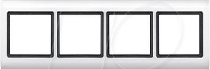 EL ME 400419 - Aquadesign, Rahmen, 4-fach, polarweiß