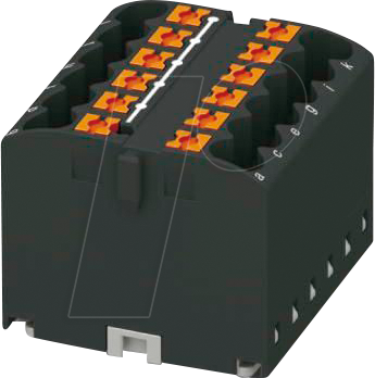 PHOE 3273430 - Verteilerblock PTFIX, 12x2,5, schwarz