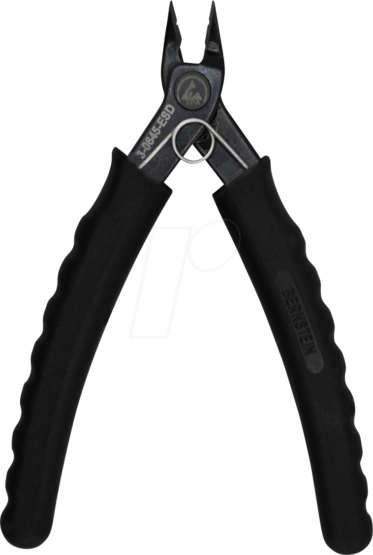 BERN 3-0645-ESD - ESD Abisolier-Mini-Seitenschneider, für CU-Drähte bis Ø 0,8 mm