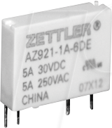 AZ921-1A-12DEF - Leistungs-Relais, 1xNO, 5 A, 12 V DC