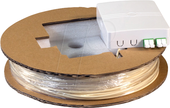 LWL 53670.30 - FTTx Anschlussbox, vorkonfektioniert, 2x LC/APC, G.657.A2, 30 m