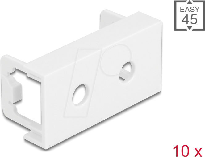 DELOCK 81369 - Easy 45 Modulblende Loch 2 x M6, 45 x 22,5 mm 10 Stück