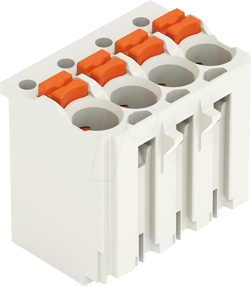 WAGO 2091-1124 - 1-Leiter-Federleiste, 4-polig, bis 1,5 mm²