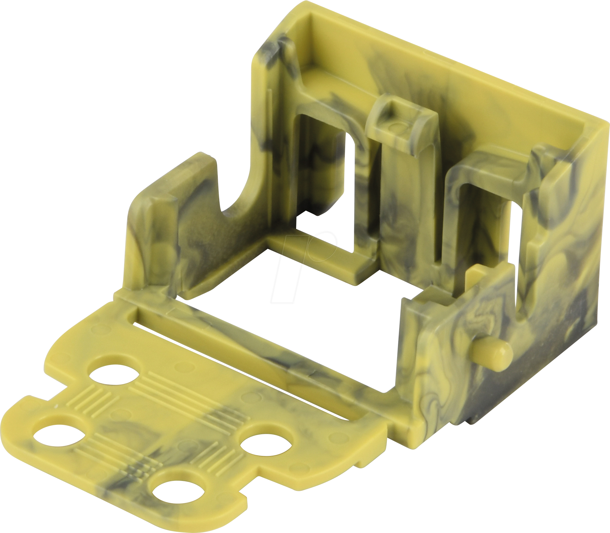 WAGO 221-519-0GG - Befestigungsadapter mit Zugentlastung, 10-Leiter, grau-gelb