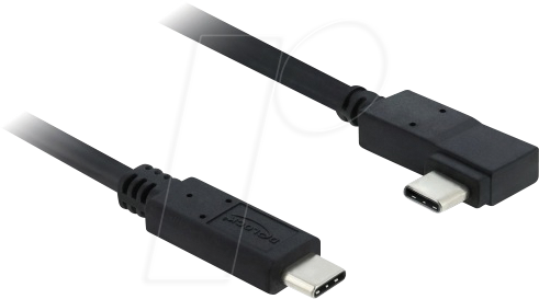 DELOCK 81710 - Sync- & Ladekabel, USB-C > USB-C, 40 Gbps, 240 W, gewinkelt, 1 m